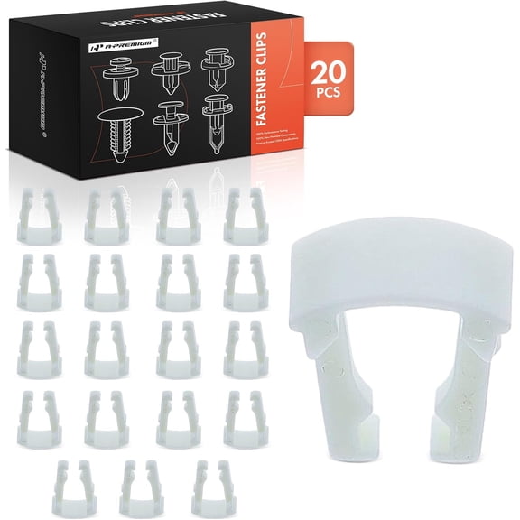A-Premium 20PCS Nylon Retainer Clip Fasteners Compatible with Ford F-150, F-250, F-350, Explorer, Escape, Focus, Mustang, Taurus & Lincoln Navigator & Jaguar XF & Mazda Tribute & Mercury Cougar