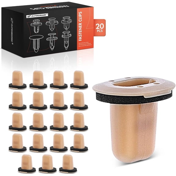 A-Premium 20 PCS Nylon Car Retainer Fastener Push Pin Clips with Sealer Compatible with Nissan Altima Rogue Rogue Select Sentra Versa Murano Pathfinder Maxima Titan XD Armada Juke Kicks NV200