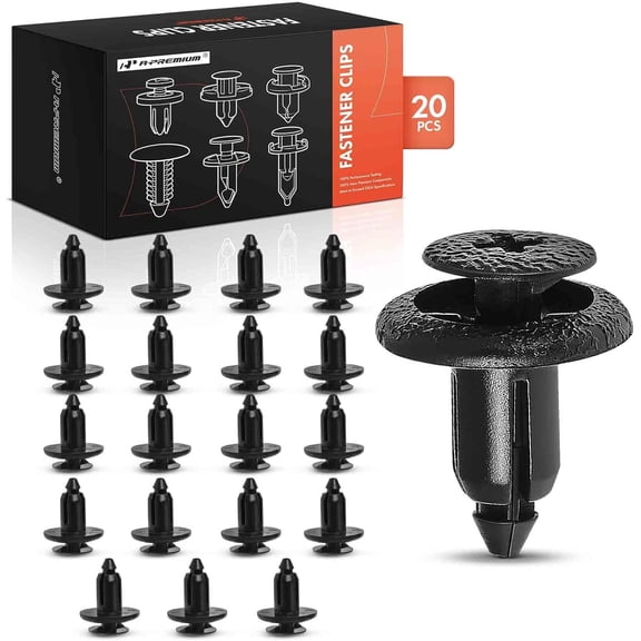A-Premium 20-Pack Nylon Spread Rivets Car Retainer Fastener Push Pin Clips Compatible with Toyota RAV4 Corolla Prius Tacoma Tundra Sienna 4Runner Nissan Altima Sentra Scion - for 6mm