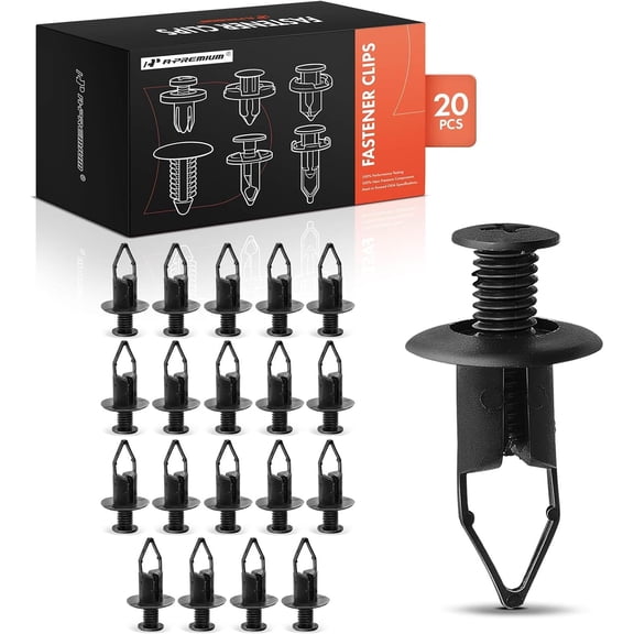 A-Premium 20PCS Nylon Tailgate Bumper Fender Splash Guard Clips Screw-Type Compatible with Toyota Camry 1993-2012, RAV4 1996-2024, Corolla, Tundra, 4Runner, Avalon & Lexus ES300, LS400 - for 9mm Hole