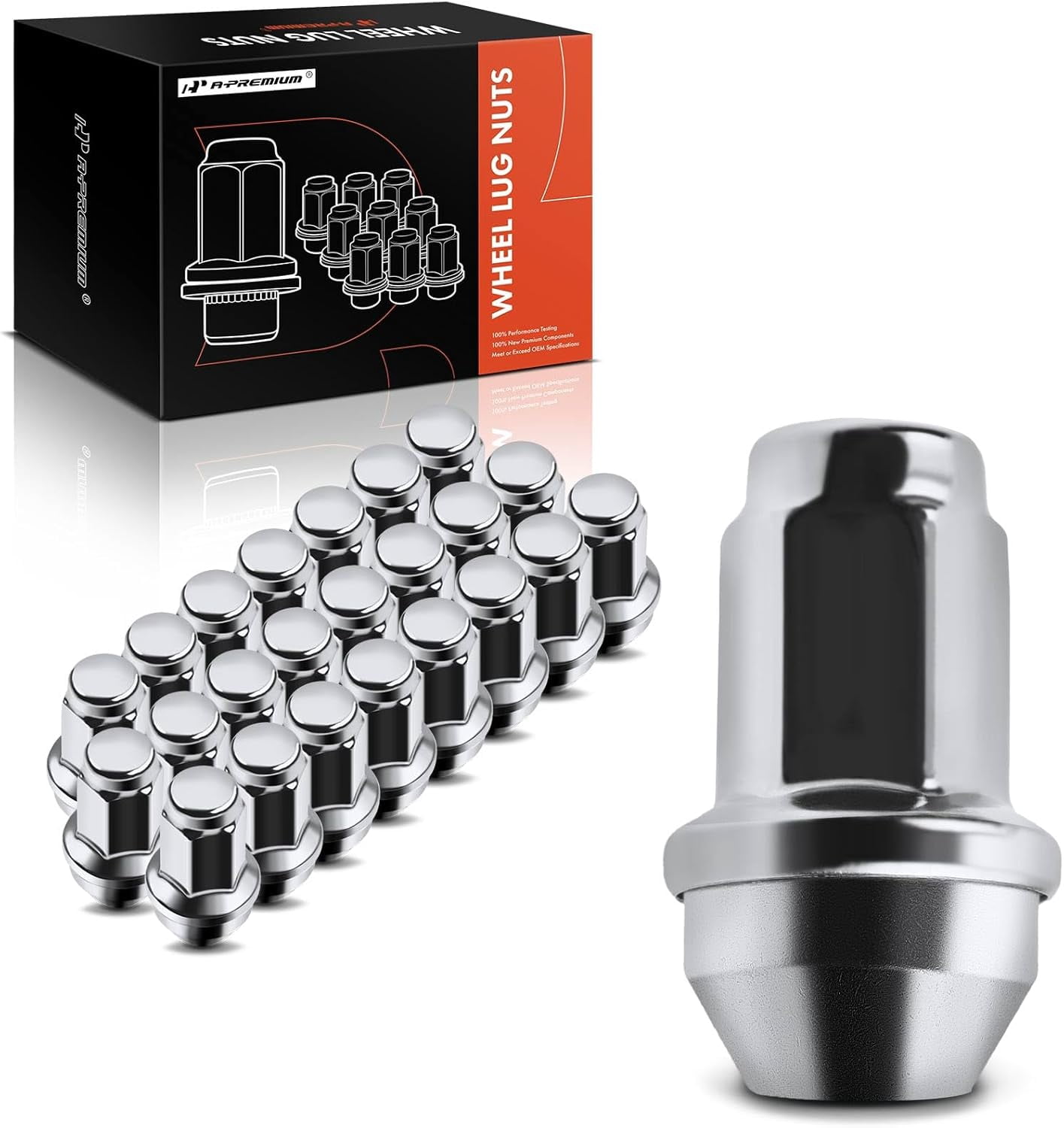 A-Premium 24PCS M14-2.0 Wheel Lug Nuts Cone Seat Compatible with Ford F-150 F150 2001-2014 Expedition 2003-2014 Lincoln Navigator Replace# 4L3Z-1012-A 7L1Z-1012-A 611-288 14x2.0mm