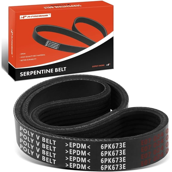 A-Premium 26.5 Inch Stretch Fit Serpentine Drive Belt Compatible with Mercedes-Benz, Dodge & Freightliner Cars - Sprinter 2500, Sprinter 3500, Sprinter 3500XD - 3.0L, Replace 68012438AA