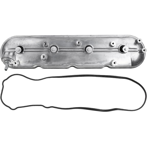 A-Premium 264-969 Left Side Aluminum Engine Valve Cover Assembly, with Gasket & Bolts, Compatible with 2009-2019 Chevy GMC V8 Engine - Silverado Suburban Avalanche Camaro Tahoe Sierra Yukon Envoy