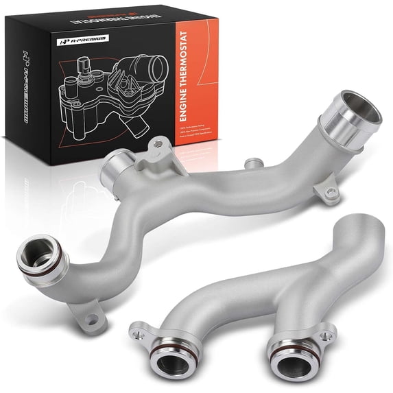 A-Premium 2PC Coolant Pipe Compatible with Land Rover - Range Rover 2015, Discovery 2017-2020, LR4 2014-2016, Range Rover Sport 2016-2020
