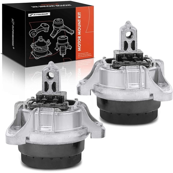 A-Premium 2PCS Front Left and Right Engine Motor Mount Set Compatible with BMW 528i 2011, 535i 2011-2016, 535i GT 2011-2017, 640i 2012-2018, 640i Gran Coupe 2013-2018, L6 3.0L, Replace# 22116786528