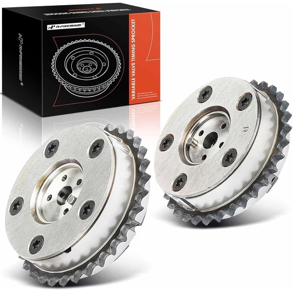 A-Premium 2PCS Intake and Exhaust Variable Valve Timing (VVT) Sprocket Gear Camshaft Adjuster Compatible with Buick LaCrosse 2005-2006 Rendezvous 2004-2006 & Cadillac SRX CTS 2004-2006 STS 2005-2006