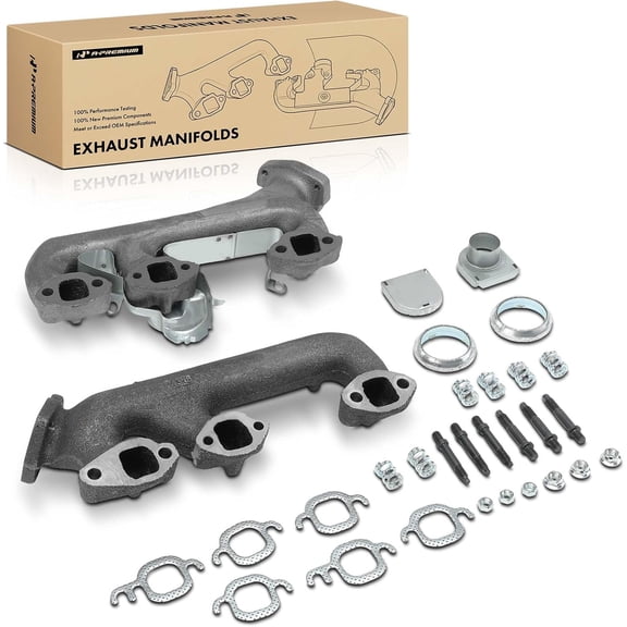 A-Premium 2PCS Left & Right Engine Exhaust Manifold Kit W/Gasket, Nuts, Studs & Springs Compatible with Chevrolet S10 Blazer 1988-1994, S10 & Oldsmobile Bravada & GMC Jimmy, S15, S15 Jimmy, Sonoma