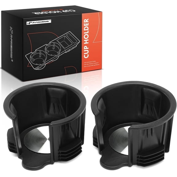A-Premium 2Pcs Cup Holder Compatible With Land Rover Range Rover 2007-2021, Discovery 2017-2021, Sport 2015-2021, LR2, LR3, LR4, Defender 90 110, Front, in Center Console