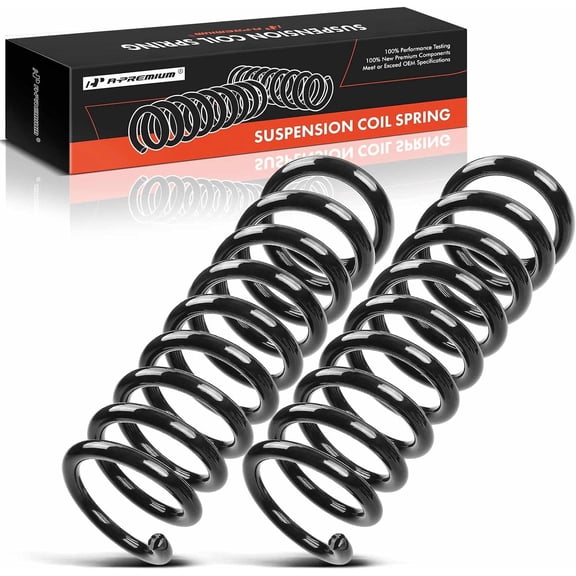 A-Premium 2Pcs Front Suspension Coil Spring Set Compatible with Ford Mustang 1980-1989 1991-2004, LTD 1983-1986, Granada, Fairmont & Mercury Capri, Cougar, Marquis, Zephyr, Driver and Passenger Side
