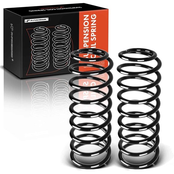 A-Premium 2Pcs Front Suspension Coil Spring Set Compatible with Jeep Wrangler 2007-2017 3.6L 3.8L Driver and Passenger Side Replace# 52126315AC