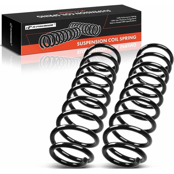 A-Premium 2Pcs Front Suspension Coil Spring Set Compatible with Jeep Wrangler 2007-2017 Driver and Passenger Side Replace# 52126312AC
