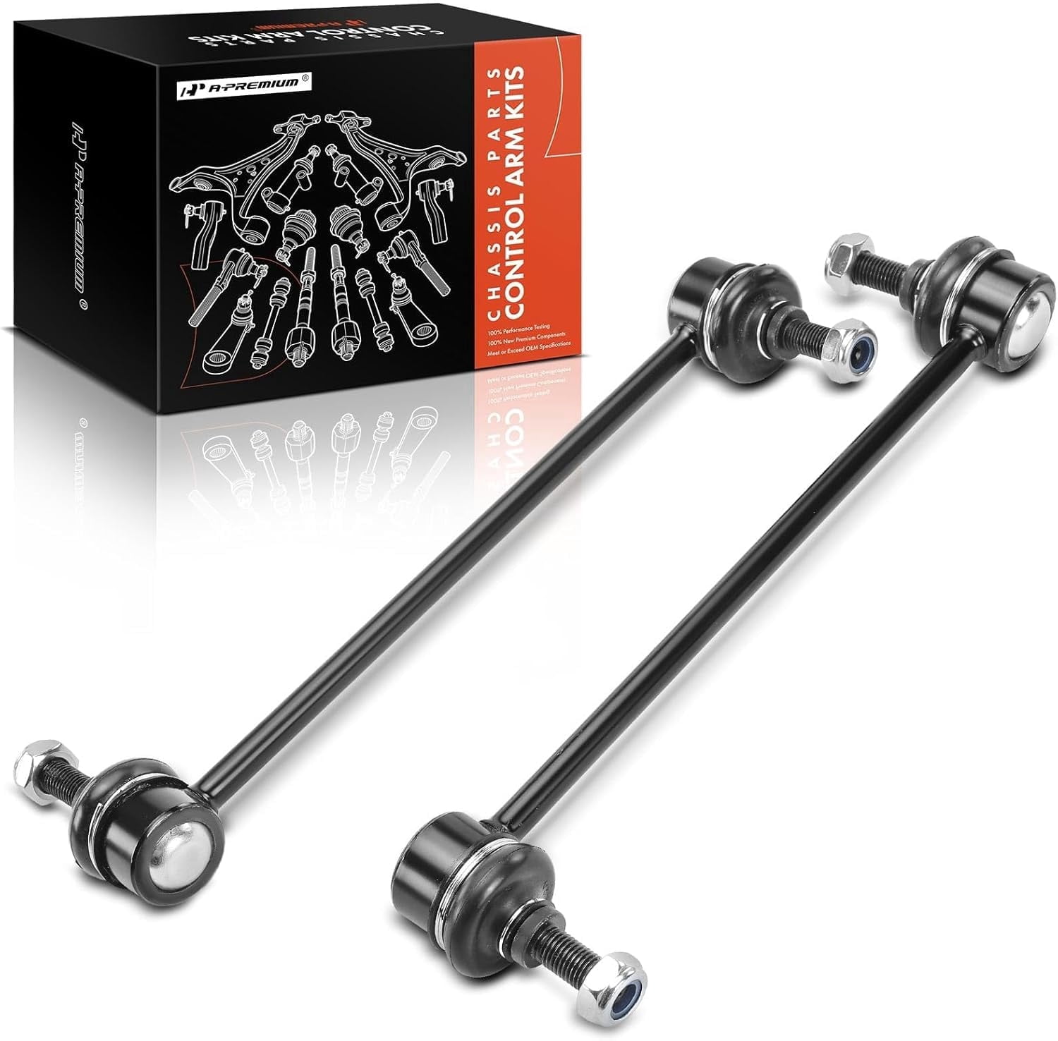A-Premium 2Pcs Front Sway Bar Link Stabilizer Link Kit Compatible with Ford Focus 2000-2011, Replaces# 98AG3B438AD, YS413B438AA