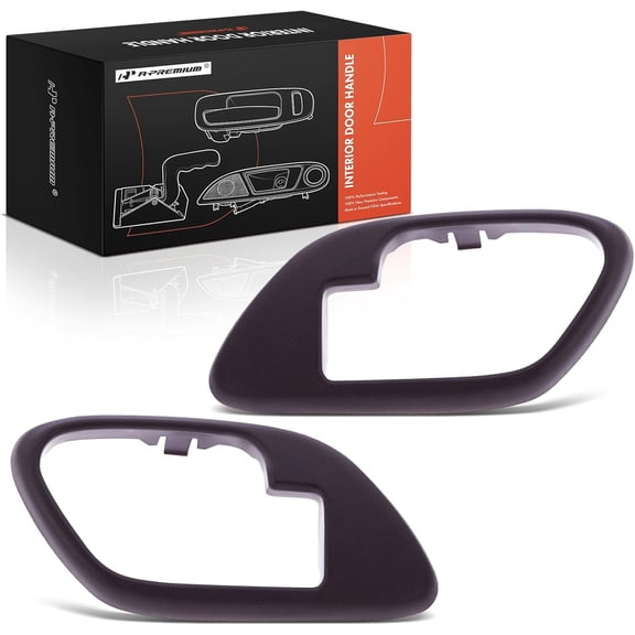 A-Premium 2Pcs Interior Door Handle Bezels Compatible with Chevrolet Tahoe, C1500, C2500, C3500, C3500HD & GMC Yukon, K1500, K2500, K3500,K2500 Suburban & Cadillac Escalade, Red, Front or Rear Side