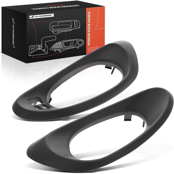 A-Premium 2Pcs Interior Door Handle Bezels Compatible with Chevrolet Trailblazer 2002-2009, Trailblazer EXT 2002-2006, Textured Gray, Front Driver and Passenger Side