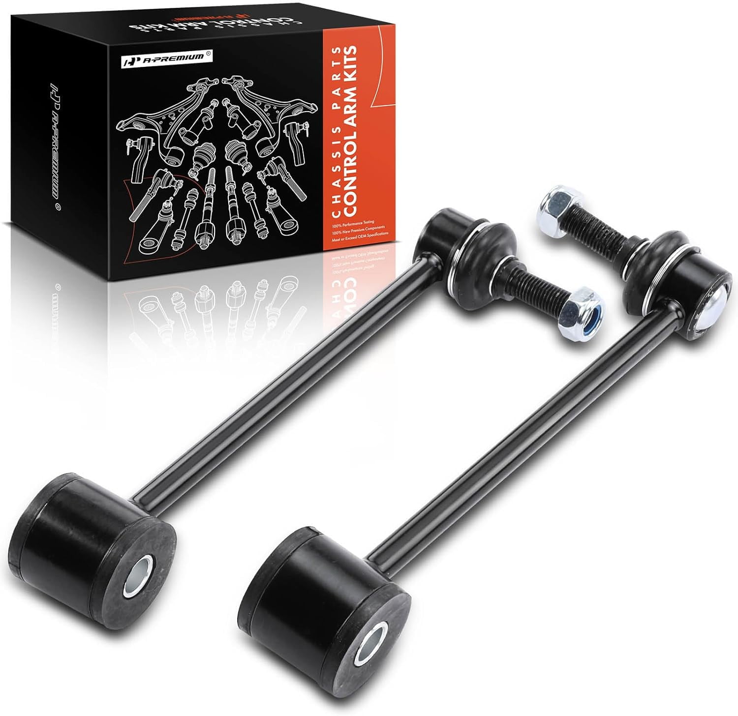 PartsW Rear Sway Bar End Link Kit 2Pc - Cadillac, Chevrolet, GMC, Hummer, Jeep 2000-2020 - View #4
