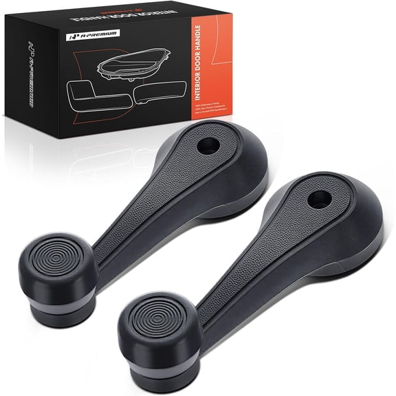 A-Premium 2Pcs Window Crank Handles Compatible with Ford Mustang 1980-1986, Escort 1981-1990, EXP 1982-1985 & Mercury Capri 1980-1986, Lynx 1981-1987, LN7 1982-1983, Black, Driver and Passenger Side