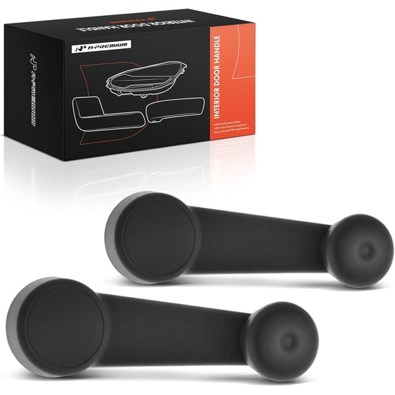 A-Premium 2Pcs Window Crank Handles Compatible with Ford Fiesta 2011-2011, Transit Connect 2010-2013, Textured Black, Driver & Passenger Side