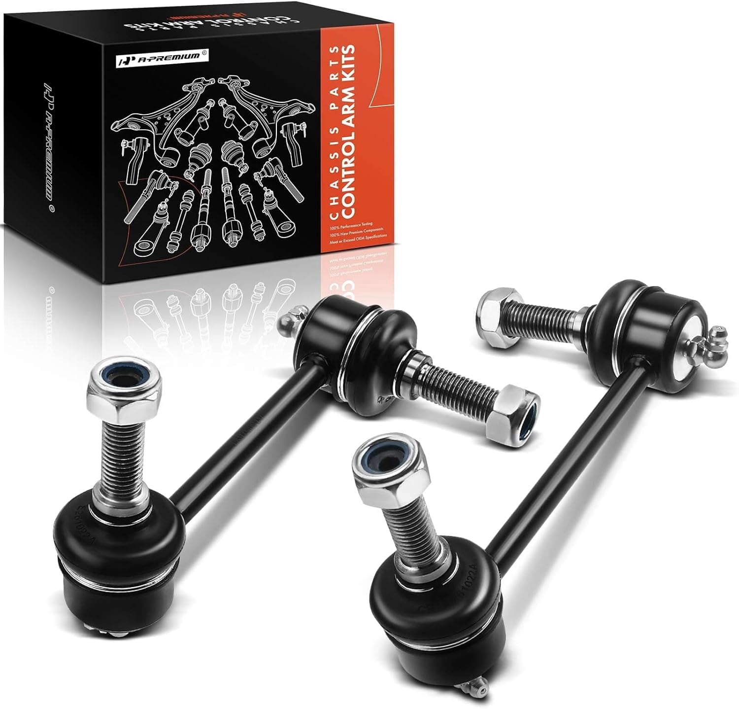 A-Premium 2x Front Sway Bar Links Stabilizer Bar Links, Compatible with Dodge Durango 2011-2015 & Jeep Grand Cherokee 2011-2015, Replace # K750579, K750578