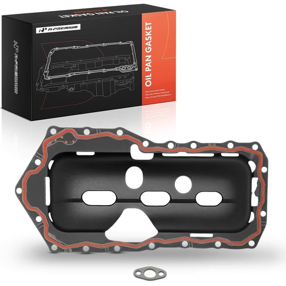 A-Premium 3.8L Engine Oil Pan Gasket Set, Compatible with Chevrolet Impala, Camaro, Monte Carlo & Buick LaCrosse, LeSabre, Lucerne, Regal & Oldsmobile Intrigue, Regency, Silhouette & Pontiac Firebird