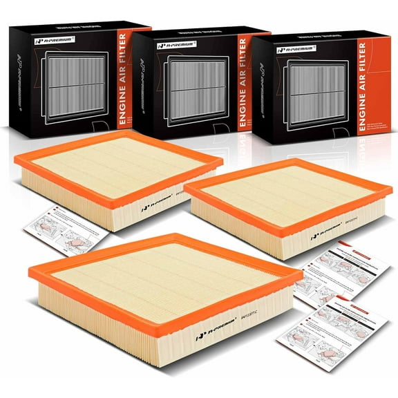 A-Premium 3-PC Engine Air Filter Compatible with Lexus ES350 & Toyota Avalon, Camry, Highlander, RAV4, 2018-2022, Flexible Panel, Replace# 17801-F0060