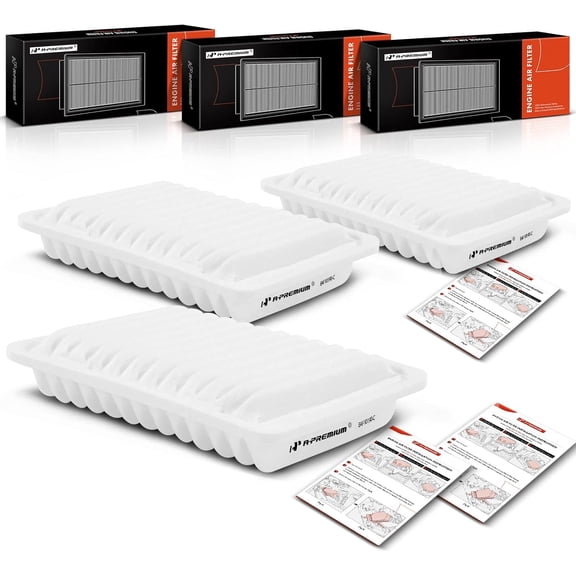 A-Premium 3-PC Engine Air Filter Compatible with Toyota, Pontiac & Scion Models - Corolla 2009-2019, Matrix 2009-2014, Yaris 2006-2018, Vibe 2009-2010, iM 2016, xD 2008-2014