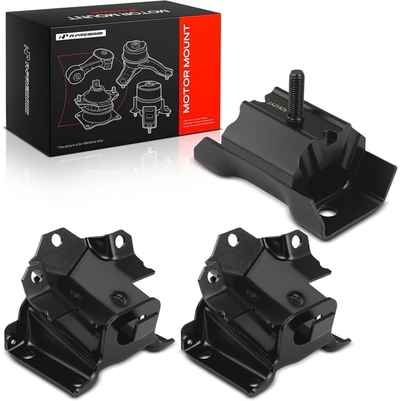 A-Premium 3-PC Set Engine Motor Mount and Transmission Mount Kit Compatible with - 2003-2006 - Chevrolet Silverado 1500 & GMC Sierra 1500, 4.3L, RWD, Automatic Transmission