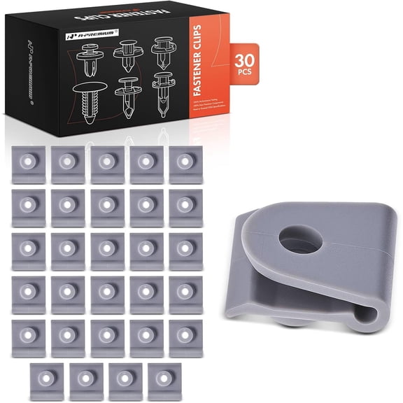 A-Premium 30 PCS Bumper Cover Nut Retainer Clips Fastener Compatible with Mazda CX-5 2013-2016, 3, 6, CX-9, 5, MX-5 Miata, CX-3, CX-7, 2, RX-8, RX-7, Protege, Millenia, MPV, Protege5, 626, 929