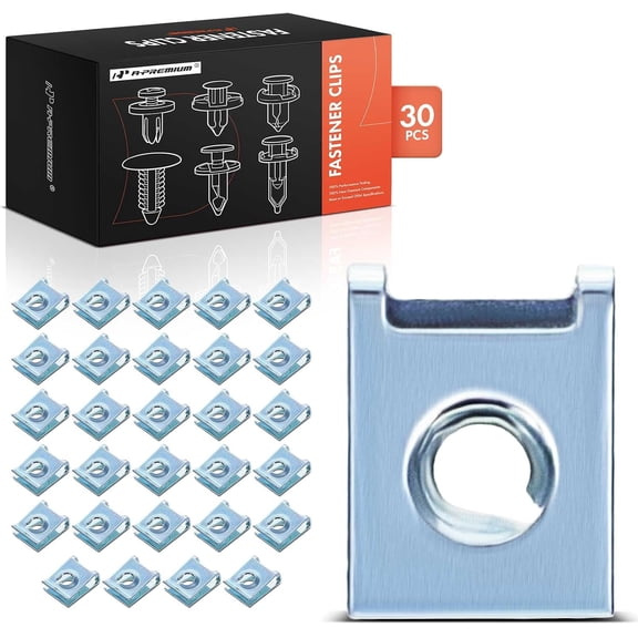 A-Premium 30 PCS Bumper Wheel Apron U-Nut Car Retainer Fastener Push Pin Clips Compatible with Honda CR-V, Civic, Accord, Fit, Crosstour, Insight, Clarity FCV, Element, Acura RDX, TLX, TSX, ILX, TL
