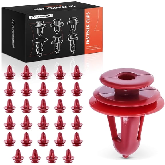 A-Premium 30 PCS Nylon Cowl Vent Screen & Door Trim Panel Car Retainer Fastener Push Pin Clips Compatible with Toyota Camry Corolla Highlander Sienna 4Runner Matrix Avalon Metro Tracker - for 9.5 mm