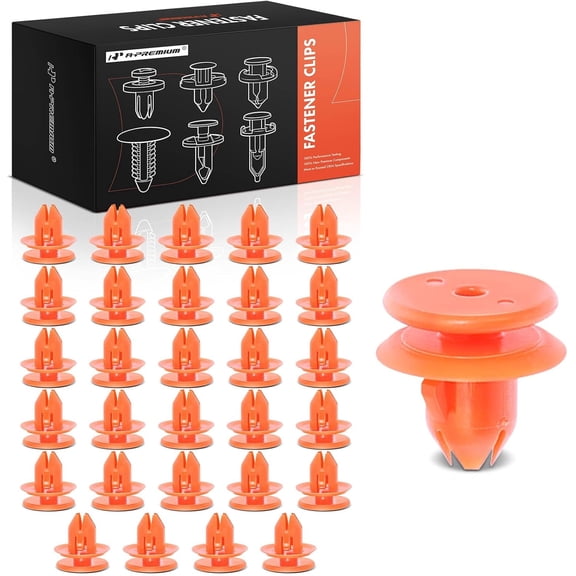 A-Premium Nylon Fender Flare Retainer Fastener Push Pin Clips Wholesale Clips 30-Pack 1.41oz Compatible with Volvo XC60 2010-2013 XC90 2003-2014 XC70 2003-2016 V70 2001-2010