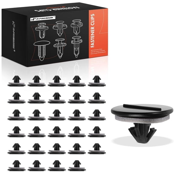 A-Premium 30-Pack Nylon Front Fender w/Sealer Car Retainer Fastener Push Pin Clip Compatible with Toyota Camry RAV4 Corolla Prius Highlander 4Runner Lexus RX350 RX350L RX450h RX450hL ES250 - for 9mm