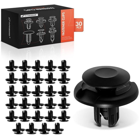 A-Premium 30 PCS Nylon Car Retainer Fastener Push Pin Clips Compatible with Honda Acura - CR-V, Civic, Accord, Pilot, Odyssey, Fit, HR-V, Ridgeline, Crosstour, Passport, RDX, TSX, TL, RL - for 8mm