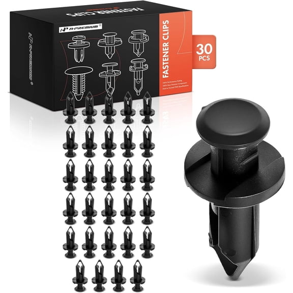 A-Premium 30 PCS Retainer Clip Fasteners Compatible with Honda CR-V, Civic, Accord & Ford Explorer, Escape & GMC Sierra & Jeep Grand Cherokee & Chevrolet Tahoe & Cadillac & Buick - for 8mm Hole