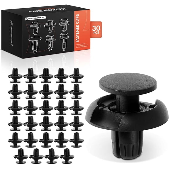 A-Premium 30 PCS Retainer Clip Fasteners Compatible with Honda CR-V, Civic, Accord, Pilot, Odyssey, Fit, Ridgeline, Crosstour & Ford Explorer, Focus, Transit-150, C-Max & Lincoln - for 8mm Hole