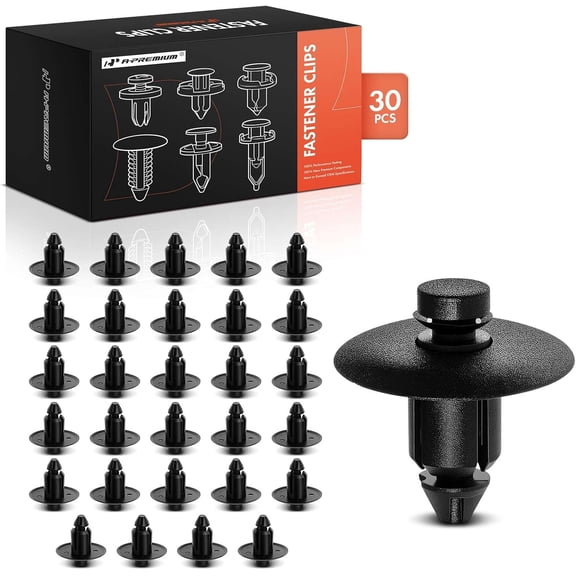 A-Premium 9mm Nylon Door Trim Panel Retainer Clips Bulk Push Pin Fasteners Plastic Rivets Compatible with Dodge Charger 2006-2021, Magnum 2005-2008, Chrysler 300 2005-2021, 30 PCS (2.12 oz)