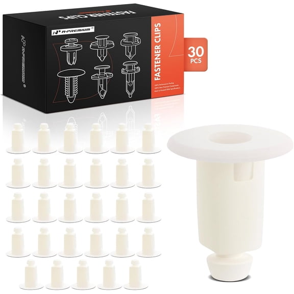 A-Premium 30 PCS Retainer Clips Fastener Fender with Screw Grommet Compatible with Toyota Models - for 8mm Hole