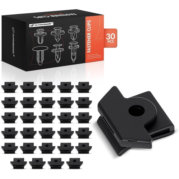 A-Premium Nylon Splash Shield Retainer Clips Rivet Fasteners - 30Pcs Compatible with Nissan Altima Rogue Sentra Versa Frontier Murano Pathfinder Maxima Titan Armada Infiniti QX60 Q50 QX80 QX50 Q60