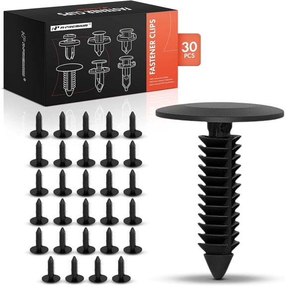 A-Premium 30-Pack Nylon Splash Shield Wheel Cover Car Retainer Fastener Push Pin Clips Compatible with GM, Chrysler Models, 1989-2024