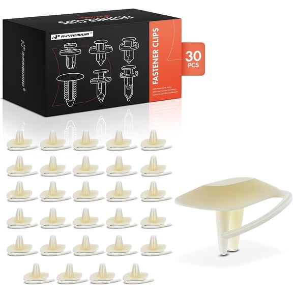 A-Premium 30 PCS Universal Rear Fender Lower Moulding Car Retainer Fastener Push Pin Clips Compatible with GM Models