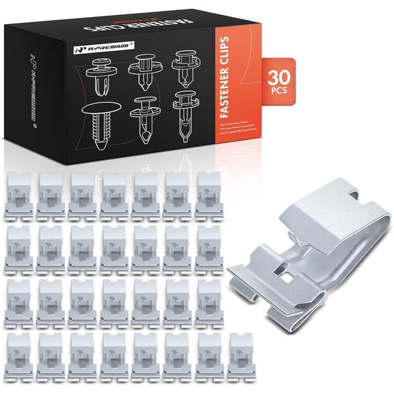 A-Premium 30PCS Metal Radiator Grille Retainer Clips Compatible with Chevrolet Silverado 1500, Silverado 2500, Silverado 3500, Tahoe & GMC Sierra 1500/2500/3500, Yukon & Oldsmobile Bravada