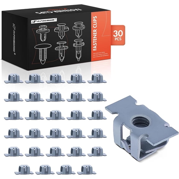 A-Premium 30PCS Metal Retainer Clip Fasteners Compatible with Chevrolet Equinox, Malibu, Cruze, Traverse, Impala, Camaro, Colorado, Sonic, Trax, Express 1500, Spark, Corvette, Volt, Blazer, HHR