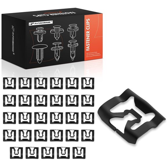 A-Premium 30-Pack Metal Window Reveal Molding Car Retainer Fastener Push Pin Clips Compatible with Ford Mustang Custom Custom 500 Elite Fairlane Falcon Galaxie 500 Gran Torino LTD LTD II Maverick