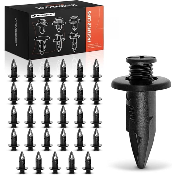 A-Premium 30PCS Nylon Bumper Fascia Retainer Clips Screw Type Compatible with Honda Accord 1990-2002/2005-2012, Odyssey 1995-1998 & Acura Legend 1994-1995 - for 10mm Hole