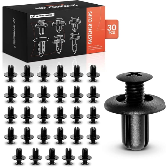 A-Premium 30PCS Nylon Bumper Fender Liner Retainer Push Clip Fasteners Compatible with Hyundai Elantra, Sonata, Santa Fe, Accent, Tucson & Kia Soul, Optima, Sorento, Sportage & Mazda CX-5, 3, 6, CX-9