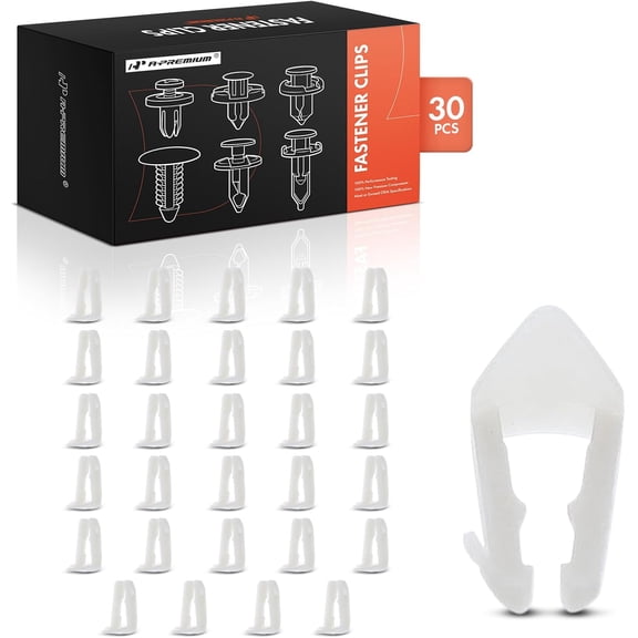 A-Premium Nylon Fuel Line Retainer Fastener Push Pin Clips 30-Pack 1.41oz Compatible with Ford F-150 F-250 F-350 Explorer Focus Mustang Taurus Expedition Ranger Lincoln Navigator Mercury Cougar