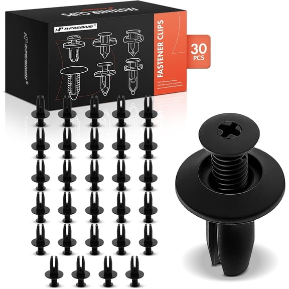 A-Premium 30PCS Nylon Retainer Clip Fasteners Compatible with Ford Explorer 2011-2019, Edge 2007-2024, Taurus X 2008-2009, Flex, Police Interceptor Utility & Lincoln MKX, MKS, MKT - for 8mm Hole