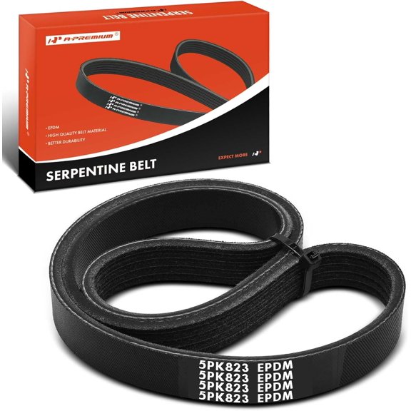 A-Premium 32.39 Inch Engine Serpentine Belt Compatible with Toyota, Mazda, Ford, Geo, GMC, International Harvester, Mercury & White/GMC Cars - Corolla, Van, RX-8, Escort, EXP, Prizm, Brigadier & More