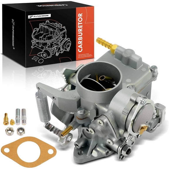 A-Premium 34 Pict-3 Carburetor Compatible with VW Beetles Super Beetles 71-79 Dual Port 1600cc Air Cooled Type 12V Engine Thing Karmann Ghia Squareback Transporte Electric Choke Replace# 113129031