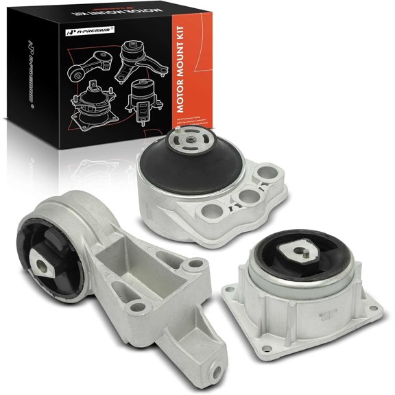 A-Premium 3PCS Engine Motor Mount Kit Compatible with Saturn L100 2001-2002, L200 2001-2003, L300 2004, LS 2000, LS1 2000, LW1 2000, LW200 2001-2003, 2.2L, Automatic Transmission
