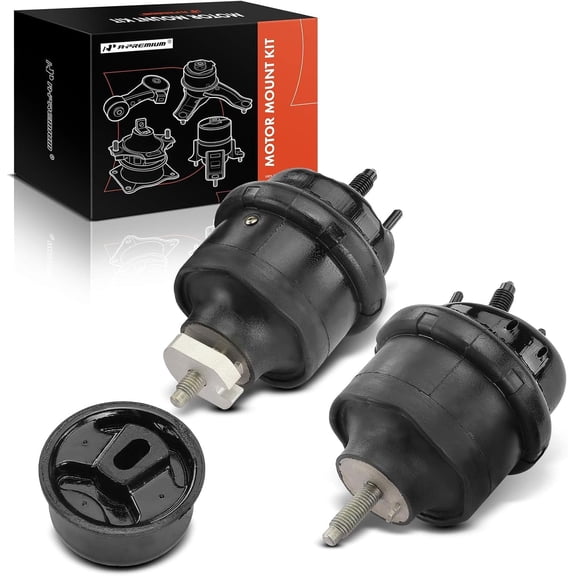 A-Premium 3PCS Engine Motor Mount and Torque Strut Bushing Compatible with Ford Five Hundred, Freestyle & Mercury Montego, 2005 2006 2007, 3.0L, Replace# 5F9Z6068A, 5F9Z6038BA